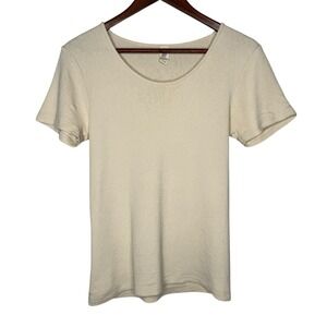 Vintage Engel XL Wool Silk Blend Short Sleeve Top M Made In Germany Base Layer